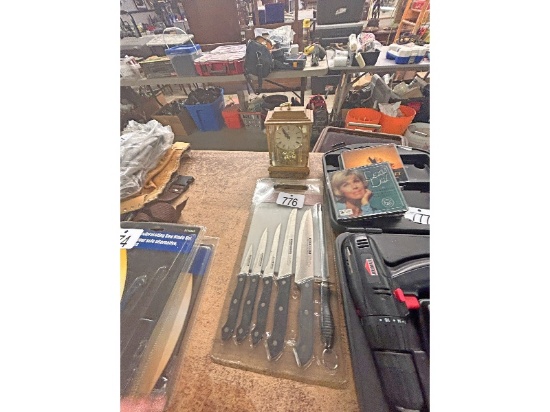 Set of Knives and Clock
