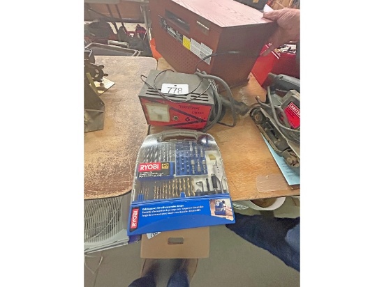 Battery Charger and Ryobi Drill set