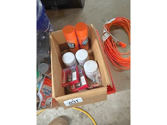 2 Boxes of Filters and Painting Supplies