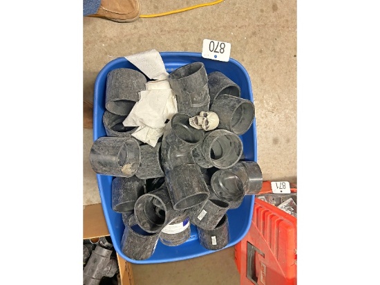 Tote of Plumbing Fittings