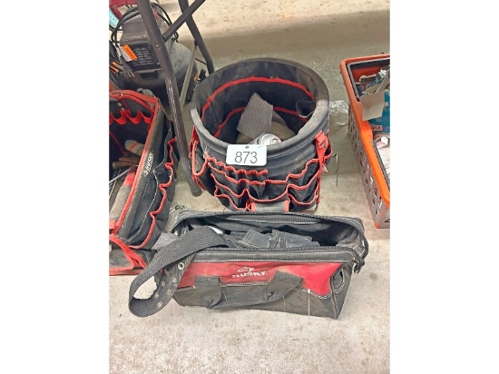 Husky Tool Pail and Bag with Contents