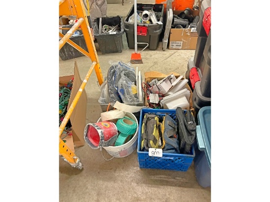 4 Containers of Electrical and Plumbing Supplies