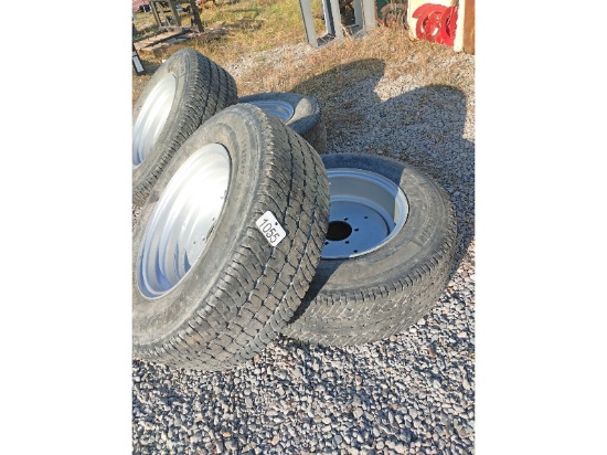 2 New 18" 6 Bolt Implement Rims with Truck Tires