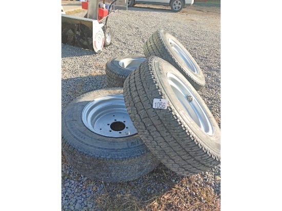 2 New 18" 6 Bolt Implement Rims with Truck Tires