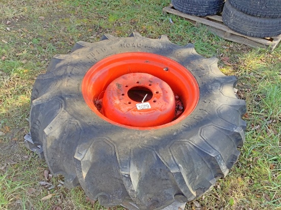 1 - 14.9-24 Firestone Tire on Rim