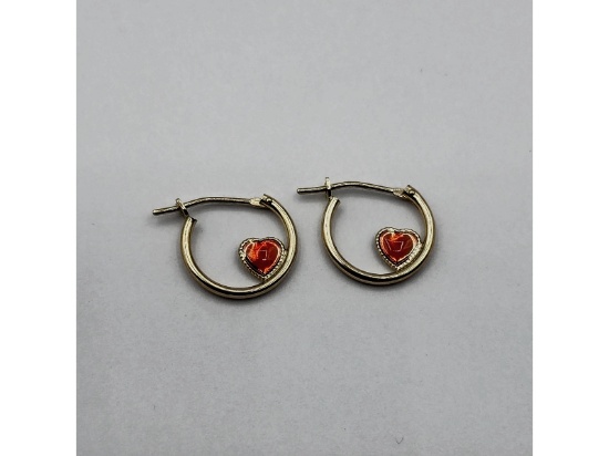 10kt Yellow Gold Round Hoop Earring