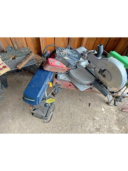 Compound Mitre Saw, Drill Press, Sander & Jobmate