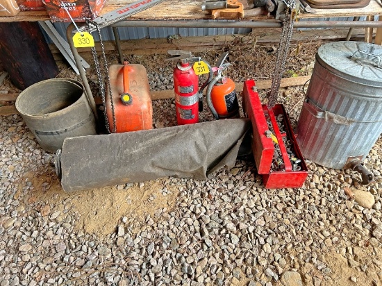 Garbage Can, Toolbox & Contents, Etc.