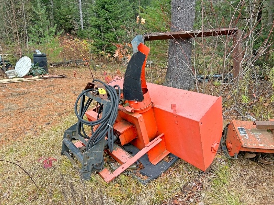 6' Front Mount Hydraulic Drive Snowblower Set Up For Kubota L3710 Tractor