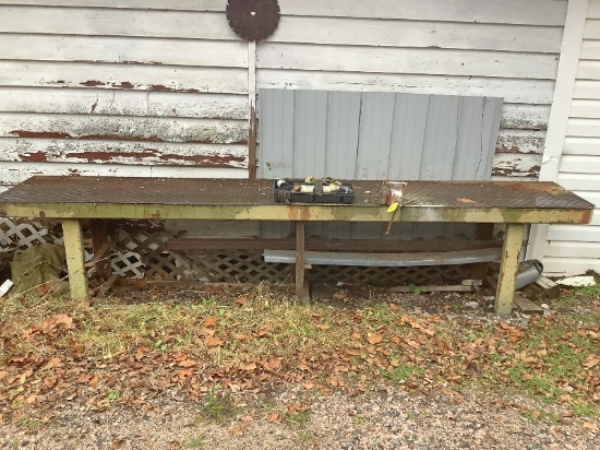 12' HD Steel Bench With Vise
