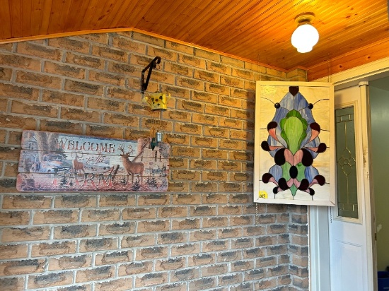 Stained Glass Frame & Wind Chimes