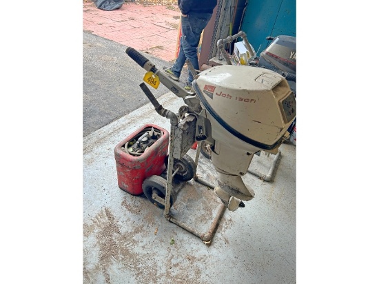 Johnson 9 1/2 HP Outboard With Dolly & Tank