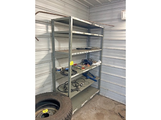 6 Tier Metal Shelf & Contents