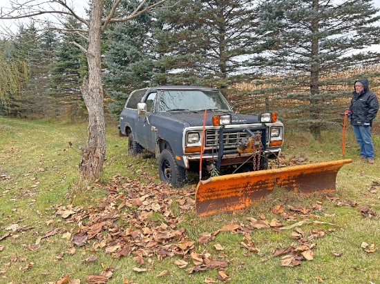 Ram Charger 4x4 With Snow Plow - As Is Where Is - Has Ownership