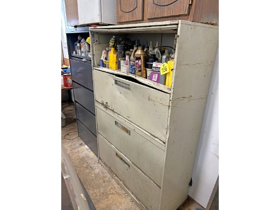Steel Cabinet & Contents
