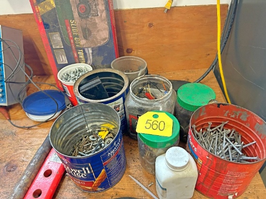 Containers of Fasteners & Heat Shrink Tubing