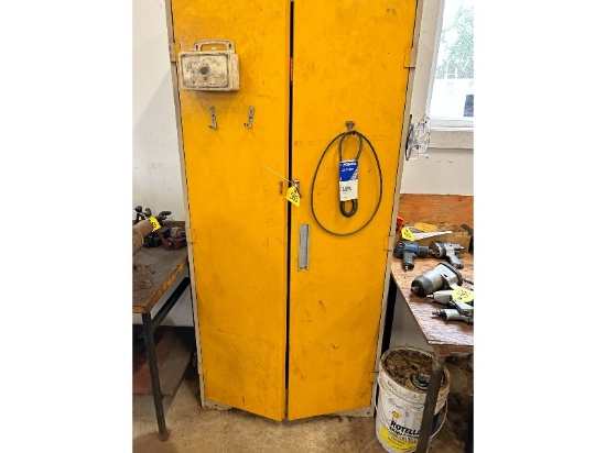 Steel Cabinet & Contents