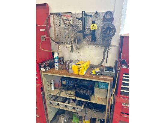 Pegboard & Shelf & Contents