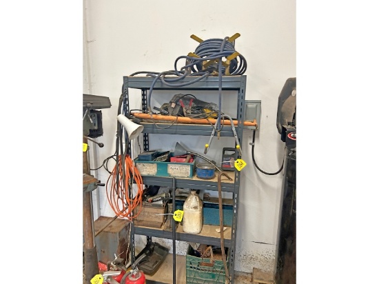5 Tier Steel Shelf & Contents