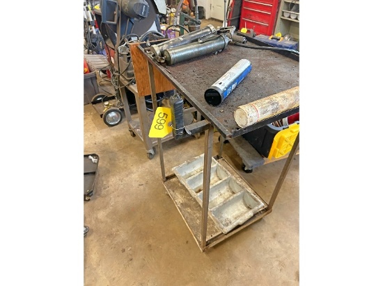 Work Station on Wheels With Grease Guns