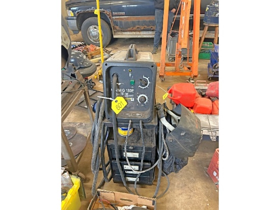 Power Weld 180 E 240V Mig Welder, Helmet & Cart Plus 25' Extension Cord