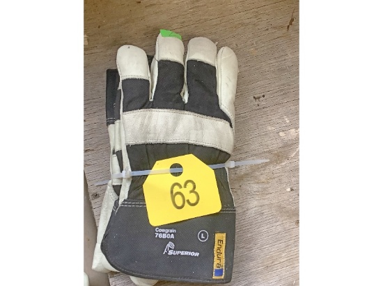 2 Pairs of Superior Size Large Cowgrain Lined Gloves