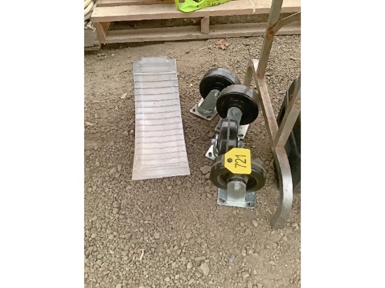 Caster Wheels and Aluminum Ramp