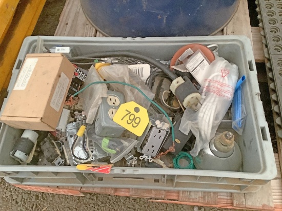 Tote of Electrical Supplies