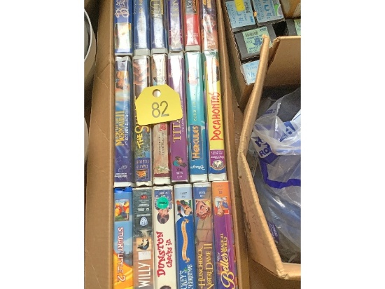 2 Boxes of Disney VHS Tapes