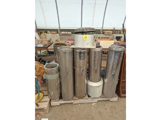 7 Sections of 7" Chimney Pipe and Caps