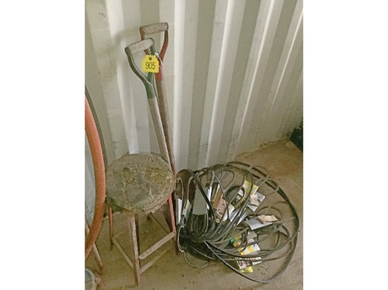 Shovels, Fan Belts & Stool