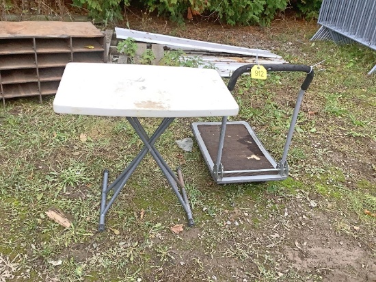 Folding Table & Rolling Cart