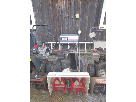 White Snowblower