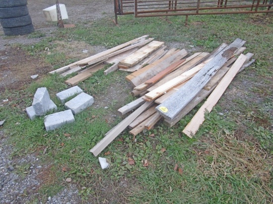 Assorted Lumber and Landscape Stone