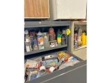 Steel Cabinet & Contents Including New Paint Guns