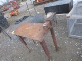 Vise and Heavy Steel Stand