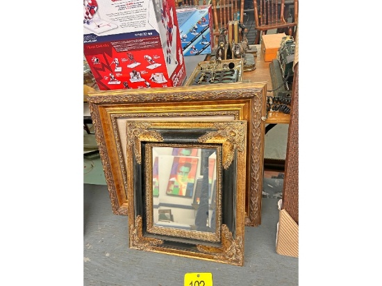 Framed Print and Bevelled Mirror