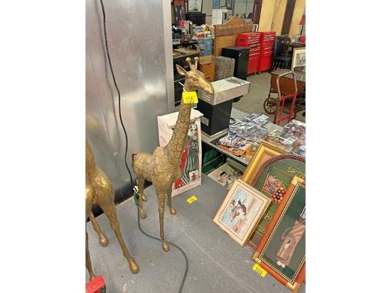 4' Brass Giraffe