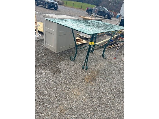 Glass and Iron Table