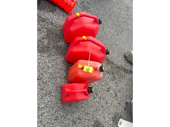 4 Gas Cans -Various Sizes