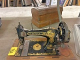 Antique Sewing Machine and Case
