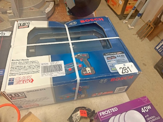 New Bosch 1/4" Hex Impact Driver 18V