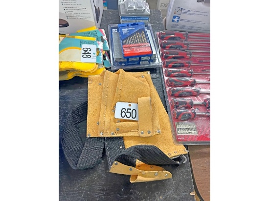 Leather Pouch, Drill Bit Set, Etc.