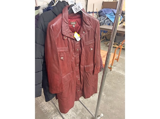 New Danier Leather Coat XL