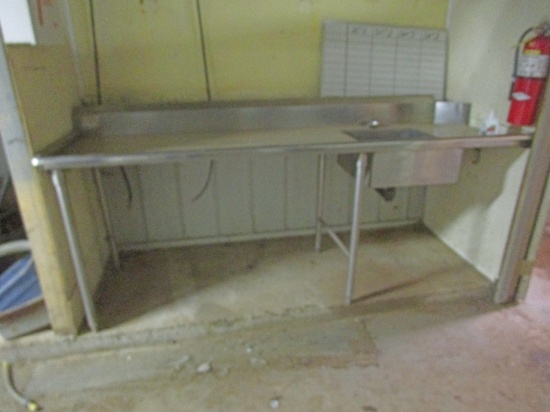 8' Stainless Steel Sink & Table
