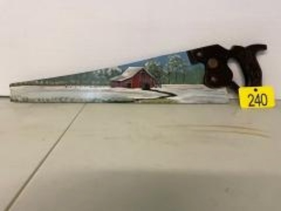 Landscape Painted On Saw