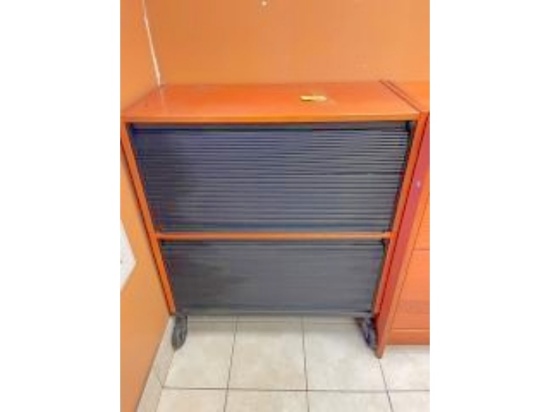 2 Drawer Lateral Filing Cabinet with Roll-Up Doors