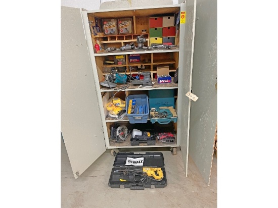 Tool Cabinet with Air and Electric Tools