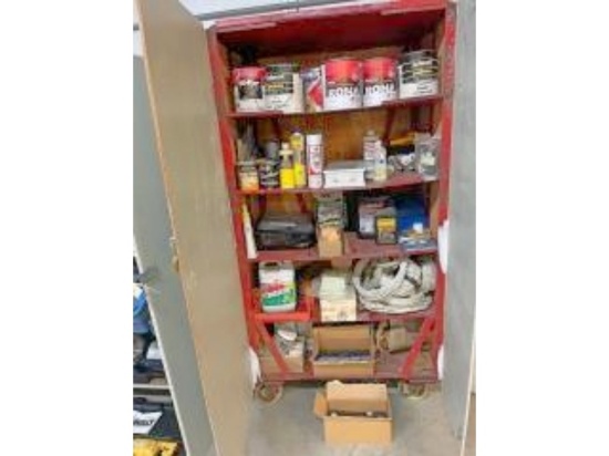 Cabinet with Miscellaneous Items