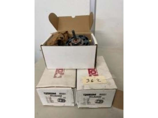 3 - Electric Motors, 1/18 Horsepower, 110 Volt